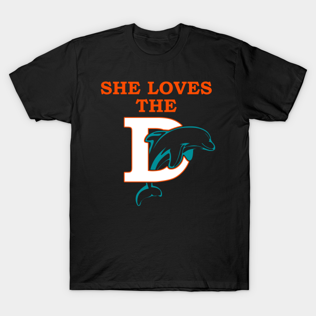 Miami Dolphins Shop - Miami Football Sunny She Loves The Miami D Retro T Shirt 1