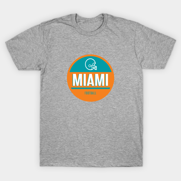 Miami Dolphins Shop - Miami retro football T Shirt 1
