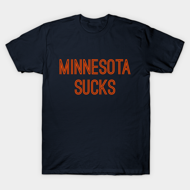 Miami Dolphins Shop - Minnesota Sucks Orange Text T Shirt 1