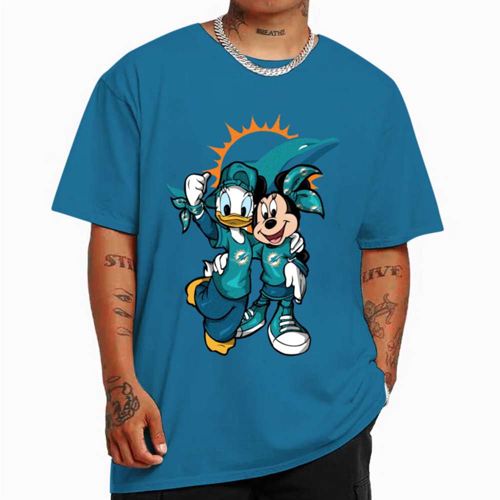 Minnie And Daisy Duck Fans Miami Dolphins T-Shirt