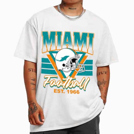 Miami Dolphins Shop - Sunday Retro Miami Dolphins Helmets NFL T Shirt