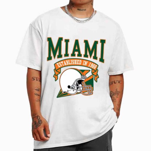 Miami Dolphins Shop - Vintage Football Team Miami Dolphins Established In 1966 T Shirt