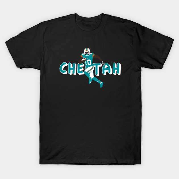 Miami Dolphins Shop - Cheetah Tyreek 10 Miami Football themed T Shirt 1