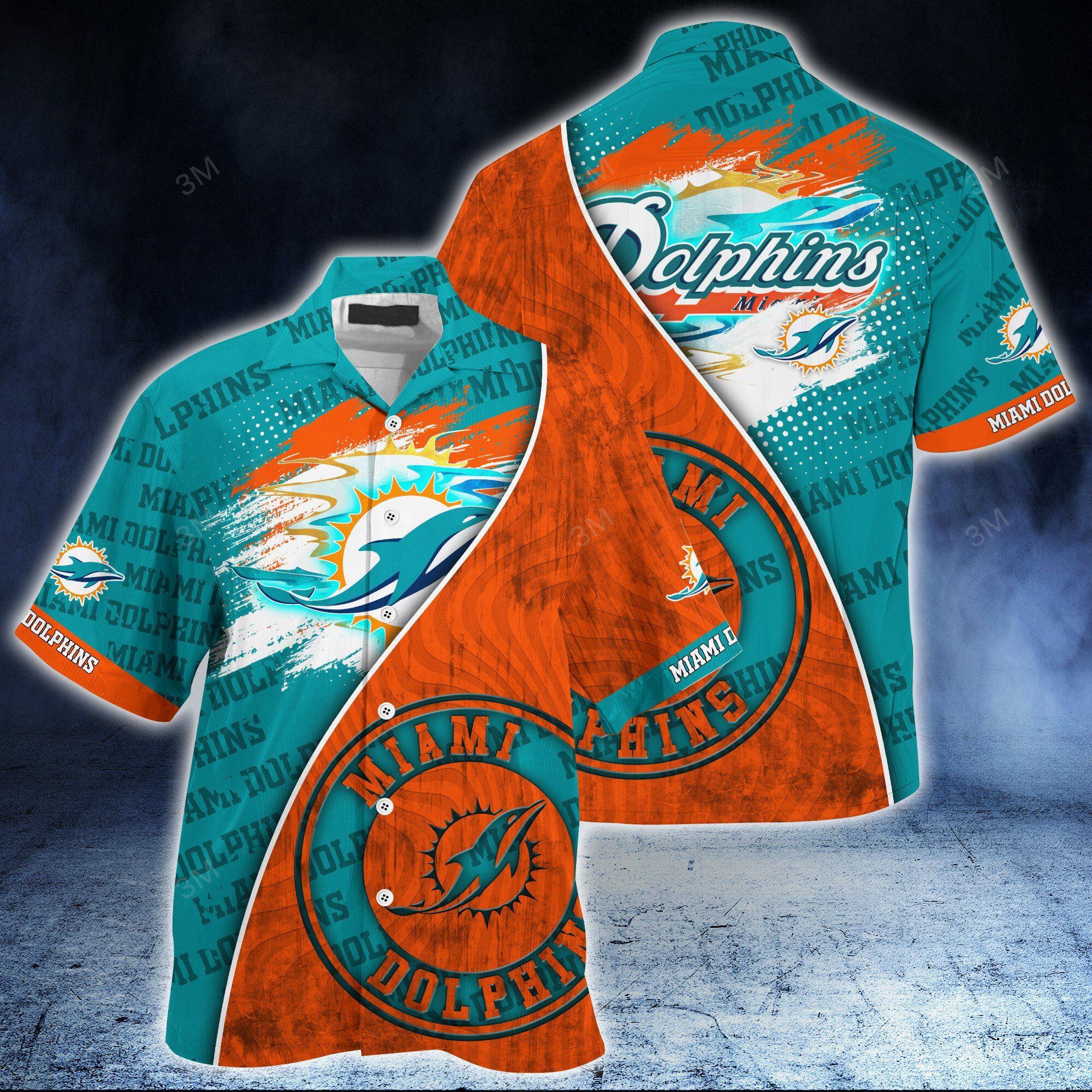 Miami Dolphins Shop - Miami Dolphins Hawaiian Shirt