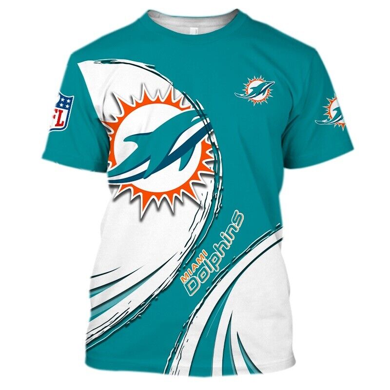 Miami Dolphins Shop - Miami Dolphins Mens Crewneck T Shirts Summer