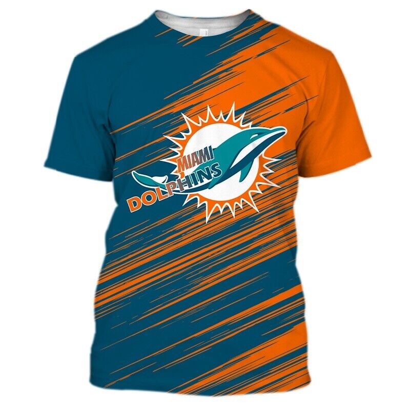 Miami Dolphins Shop - Miami Dolphins Mens Short Sleeve T shirts Summer V6
