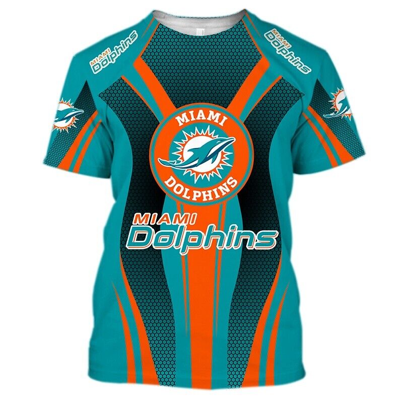 Miami Dolphins Shop - Miami Dolphins Mens Short Sleeve T shirts Summer