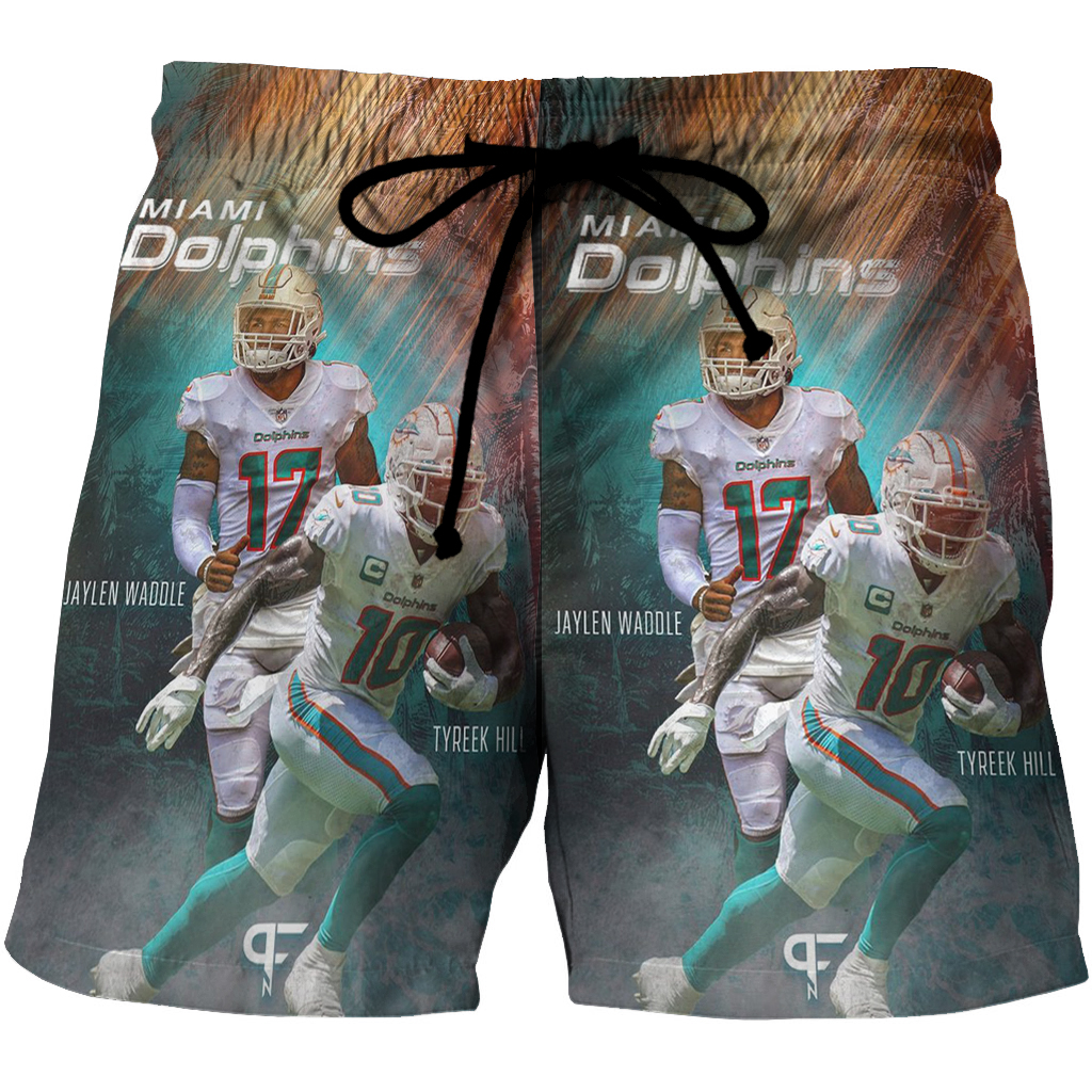 Miami Dolphins Shop - Miami Dolphins Players2 3D All Over Print Summer Beach Hawaiian Short