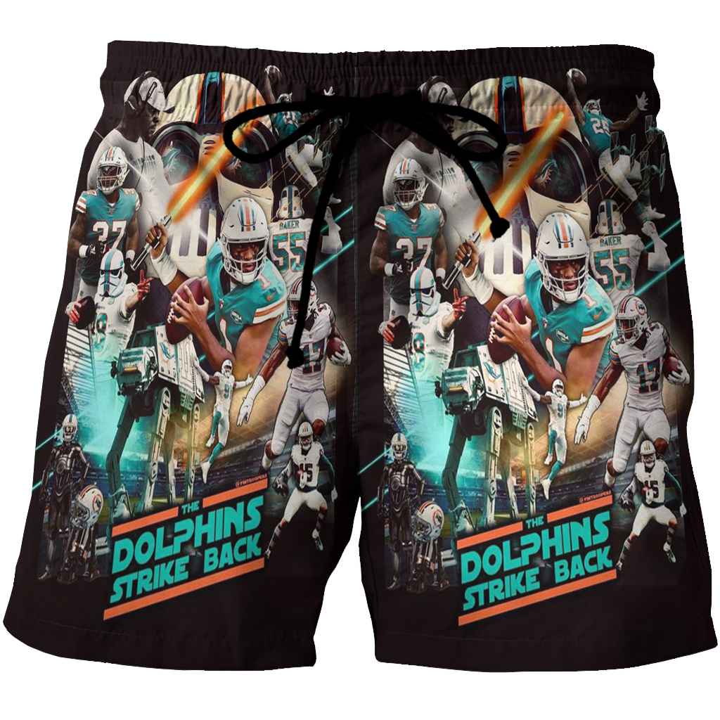 Miami Dolphins Shop - Miami Dolphins Players7 3D All Over Print Summer Beach Hawaiian Short