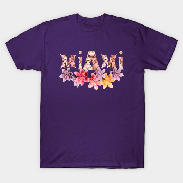 Miami Dolphins Shop - Miami Floral Design T Shirt 1