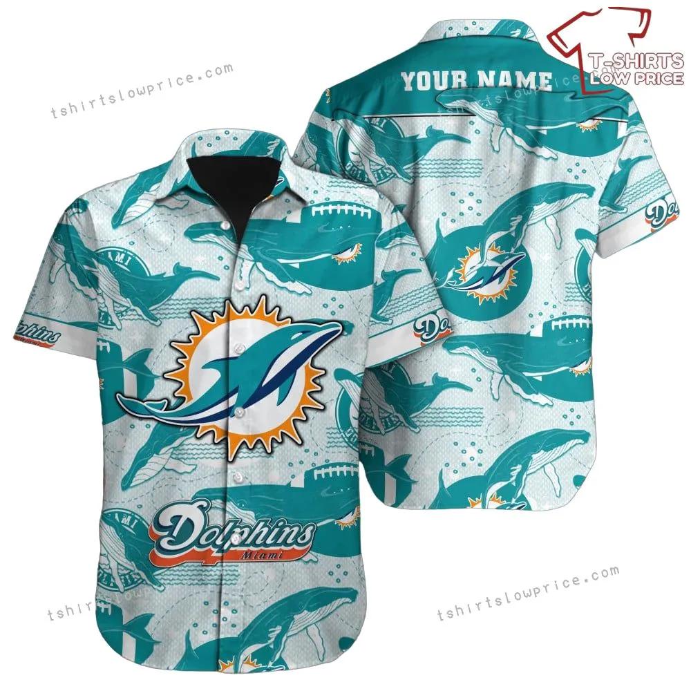 Miami Dolphins Shop - Personalized Miami Dolphins Hawaiian Shirt NFL Football Cheap Hawaiian Shirt For Men Women