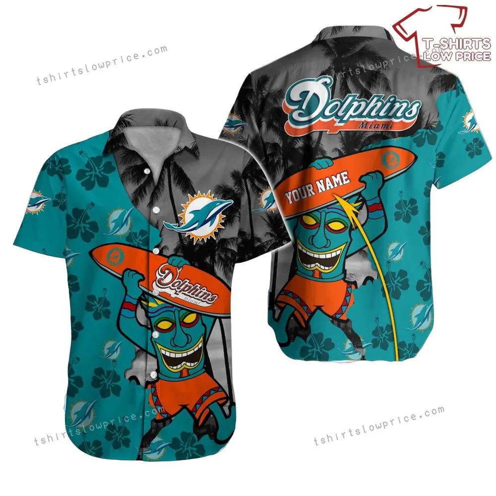 Miami Dolphins Shop - Personalized Miami Dolphins Hawaiian Shirt NFL Football Cheap Hawaiian Shirt For Mens Womens