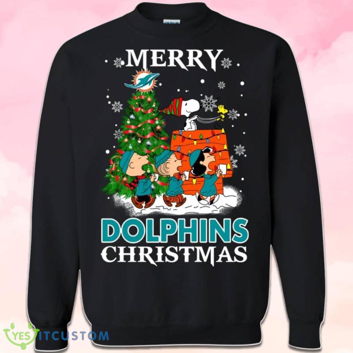 Miami Dolphins Shop - Merry Miami Dolphins Christmas Snoopy Sweatshirt