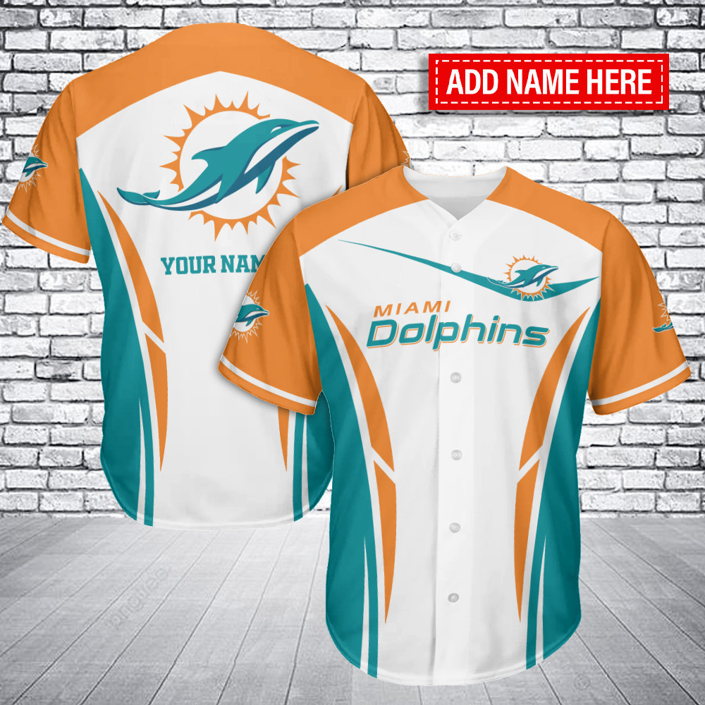 Miami Dolphins Baseball Jersey V8