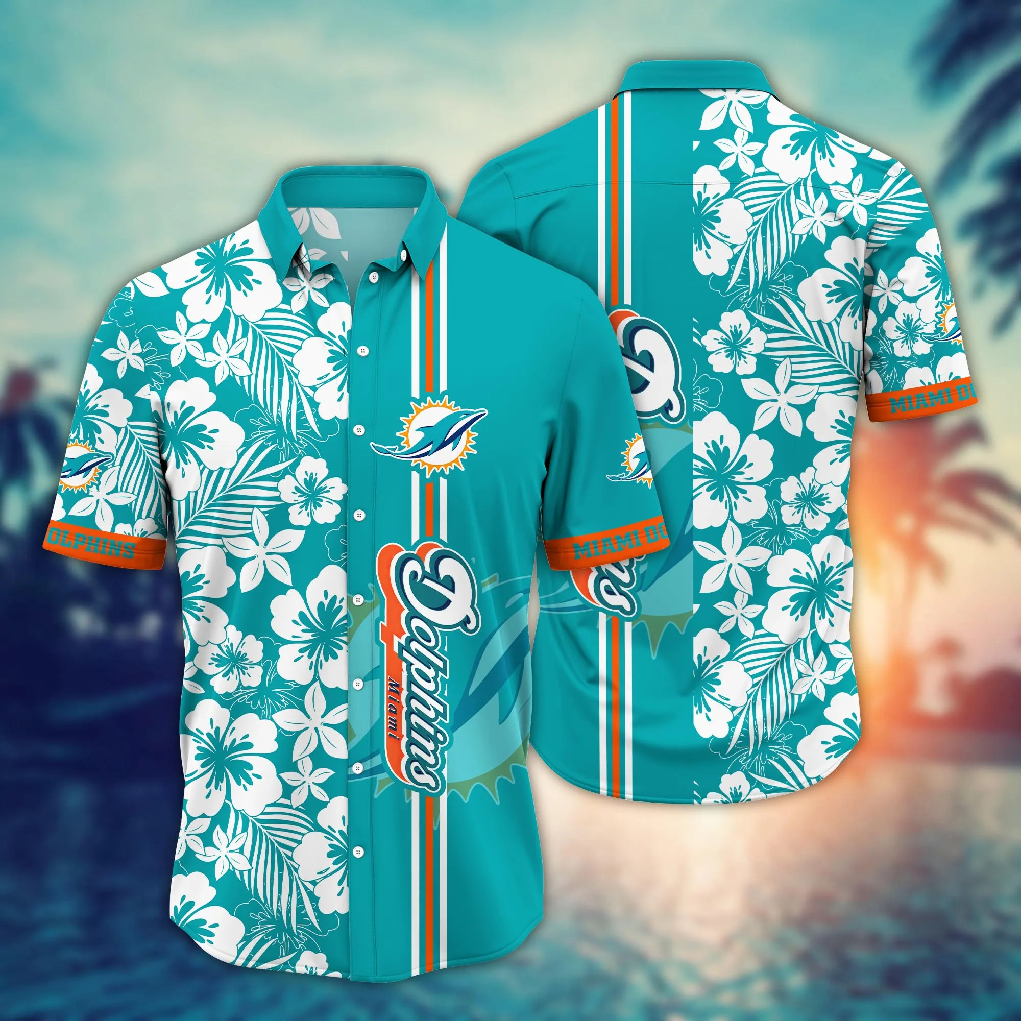 Miami Dolphins Shop - Miami Dolphins NFL Flower Hawaii Shirt Custom Summer Football V11