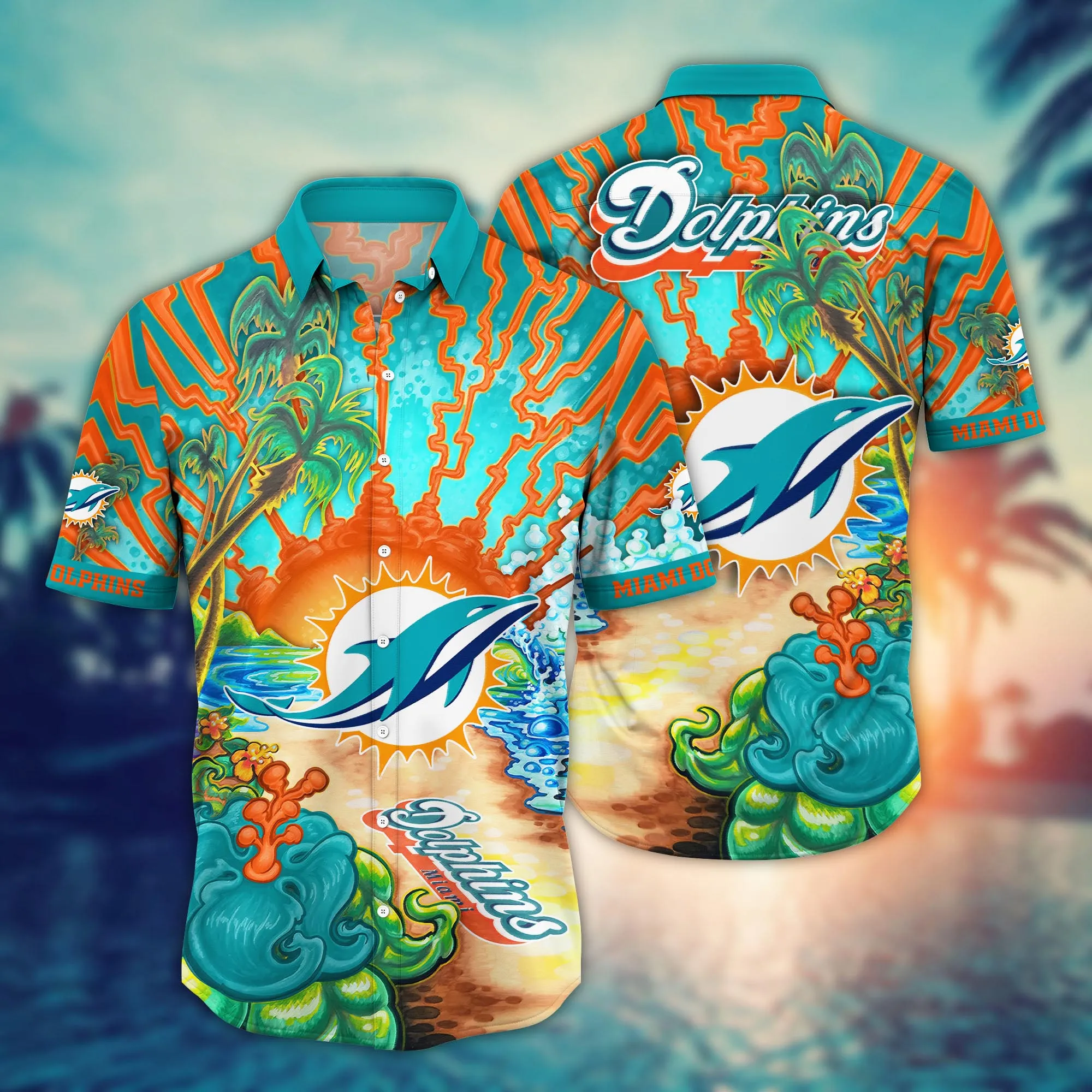 Miami Dolphins Shop - Miami Dolphins NFL Flower Hawaii Shirt Custom Summer Football V12
