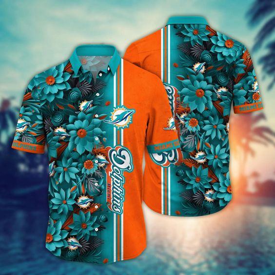 Miami Dolphins NFL Flower Hawaiian Shirt V1