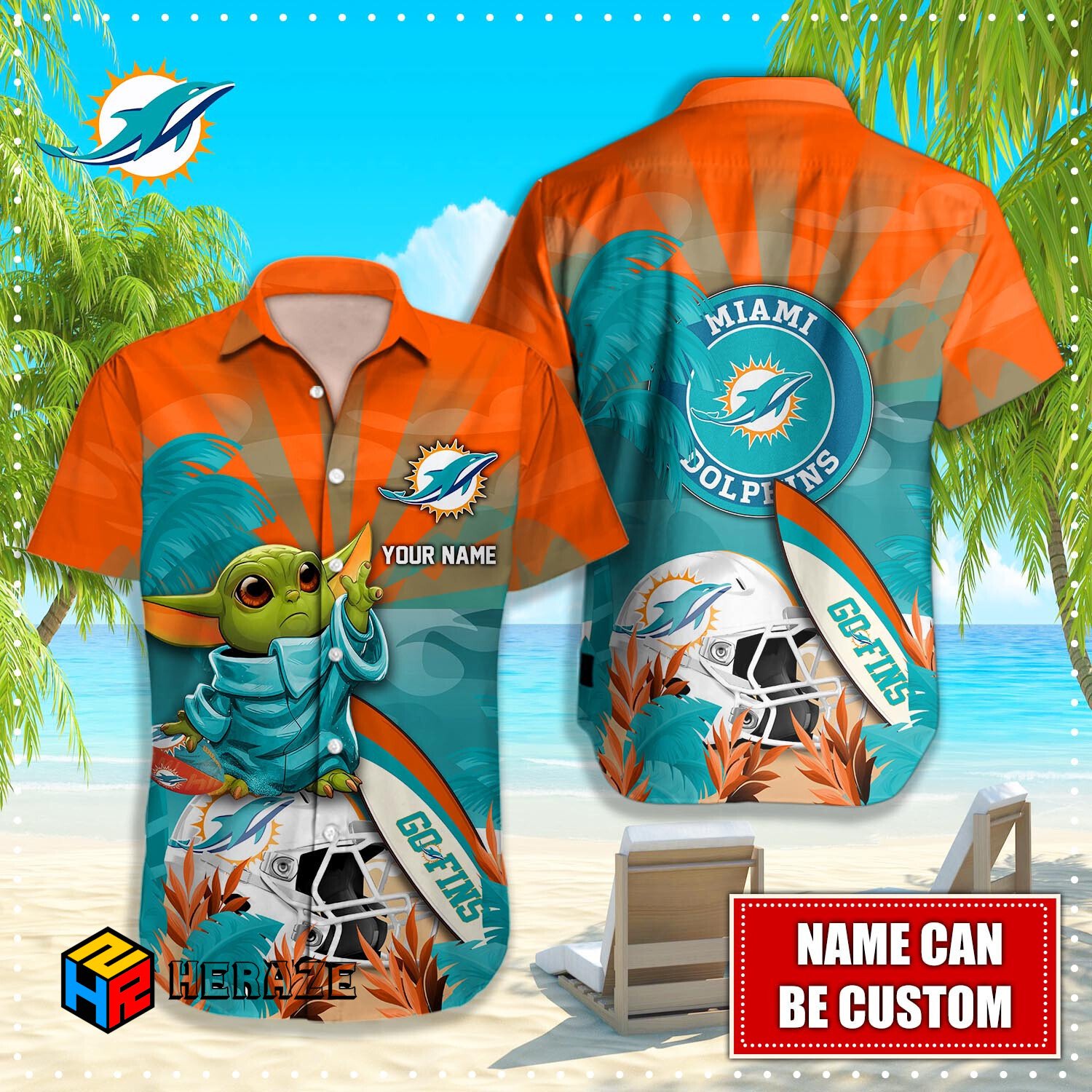 Miami Dolphins Shop - Miami Dolphins Nfl Hawaiian Shirt Custom