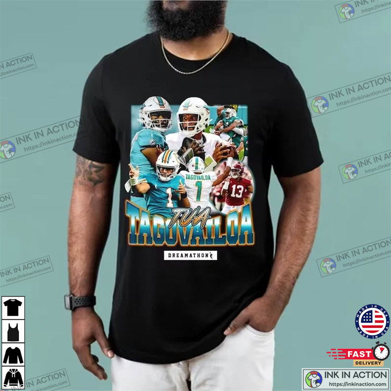 Tua Tagovailoa Dreamathon Miami Dolphins Football Shirt