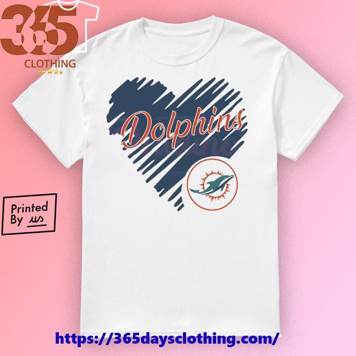 Miami Dolphins Shop - Heart Miami Dolphins NFL Team Logo shirt