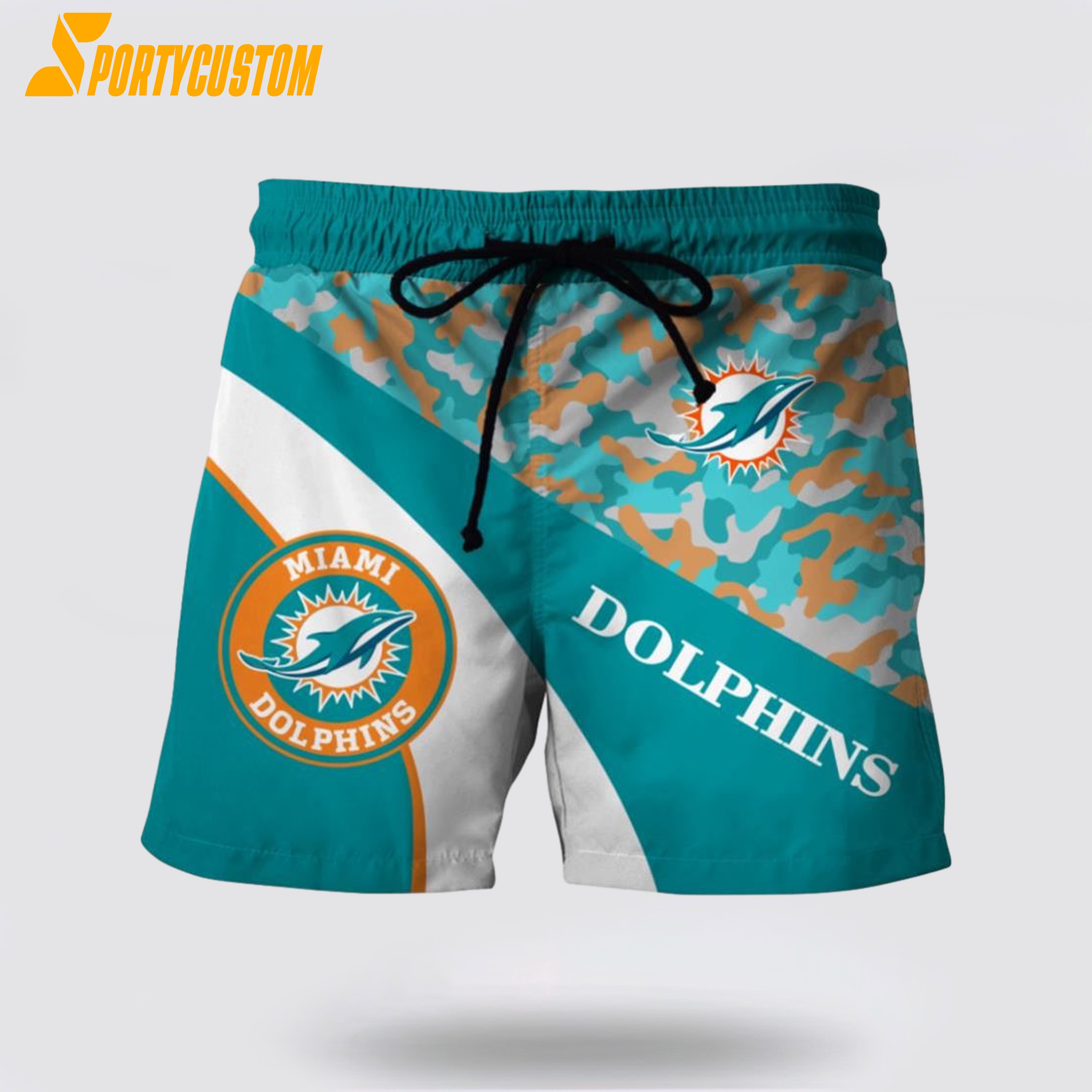 Miami Dolphins Shop - Miami Dolphins Mens Nfl Beach Board Shorts Gear Up For Summer Adventures With Authenticity