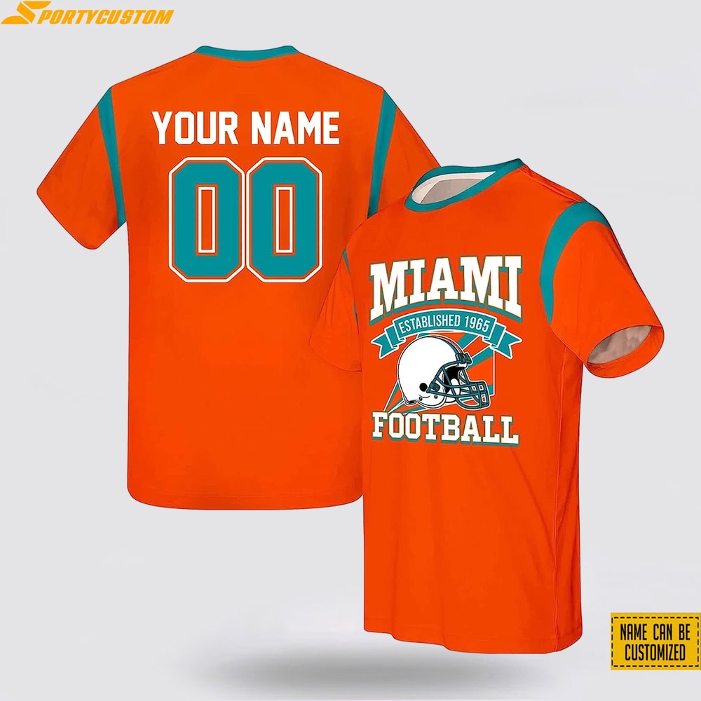 Miami Dolphins Shop - Miami Dolphins Nfl 3D All Over Printed T Shirts Custom Name And Number Shirts 2