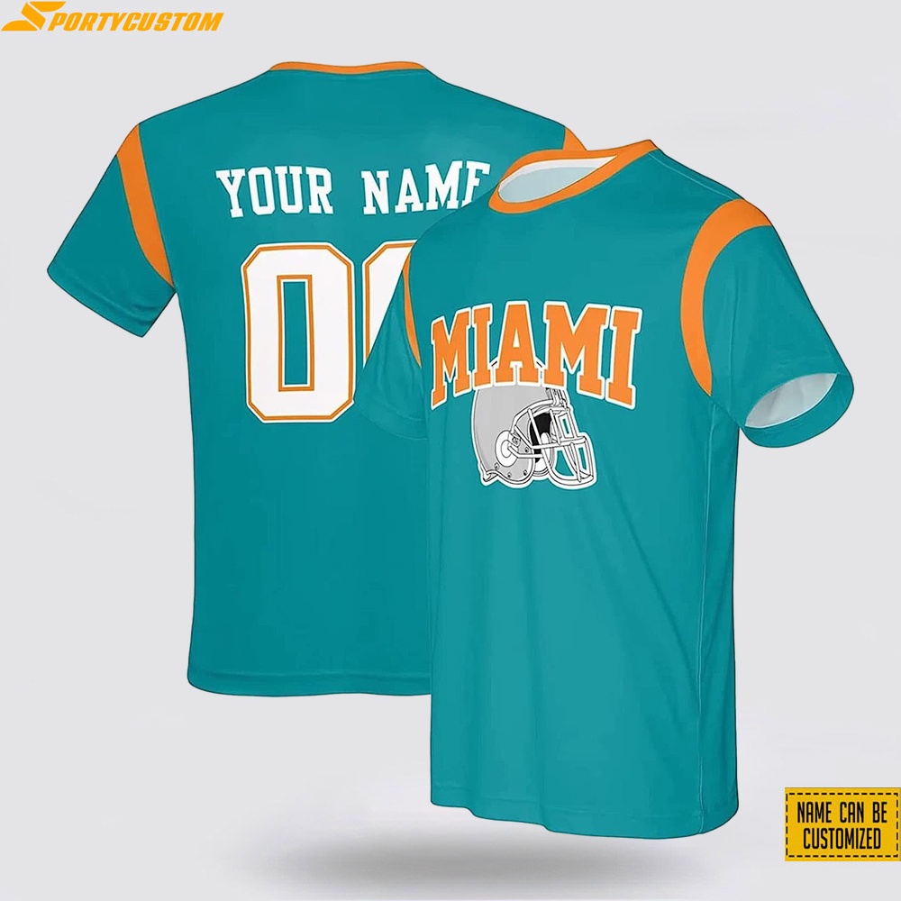 Miami Dolphins Shop - Miami Dolphins Nfl 3D All Over Printed T Shirts Custom Name And Number Shirts 3