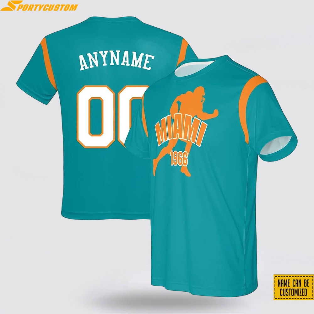 Miami Dolphins Shop - Miami Dolphins Nfl 3D All Over Printed T Shirts Custom Name And Number Shirts