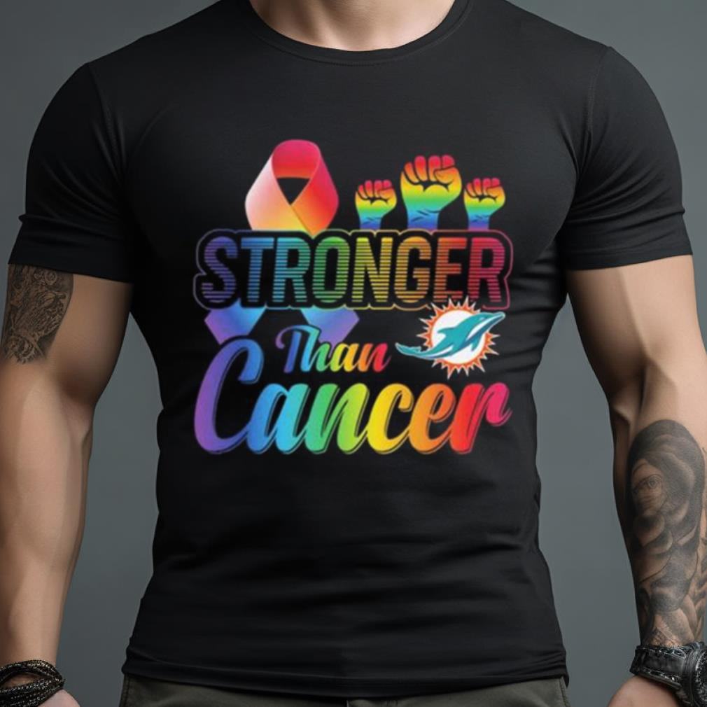 Miami Dolphins Shop - Miami Dolphins Stronger Than Cancer Shirt