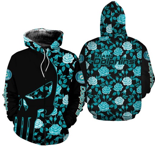 Miami Dolphins Shop - Nfl Miami Dolphins Hoodie 3D Floral Limited Edition