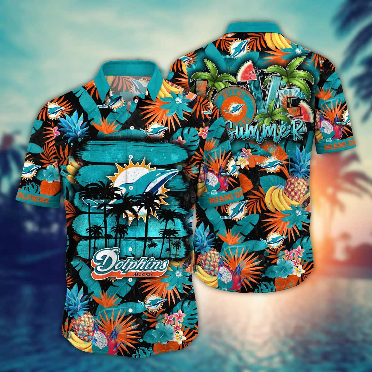 Summer Aloha NFL Miami Dolphins Hawaiian Shirt Tropical