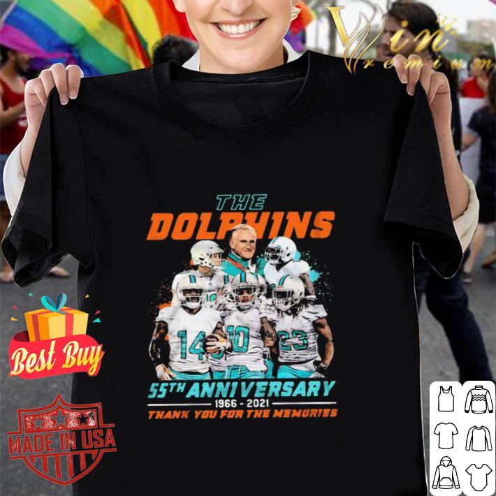 Miami Dolphins Shop - The Miami Dolphins 55th Anniversary 1966 2021 Thank You For The Memories shirt 1