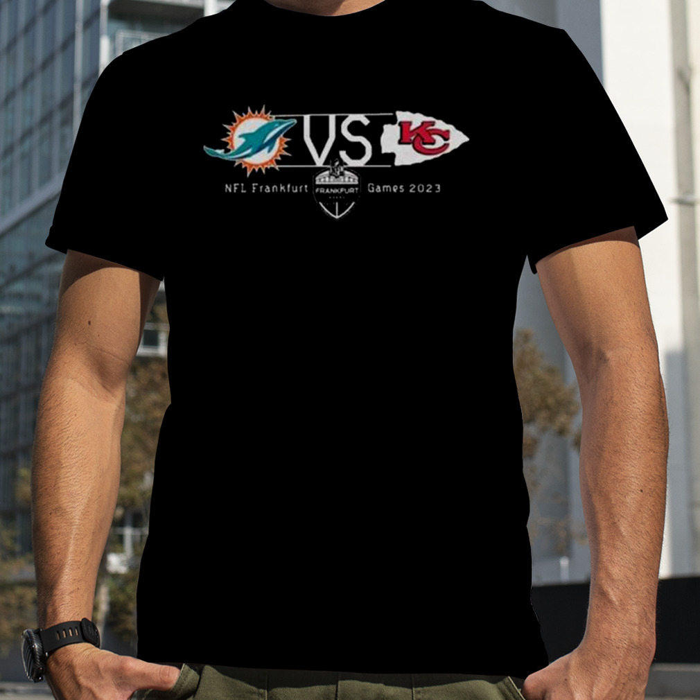 Miami Dolphins Shop - 2023 Miami Dolphins Vs Kansas City Chiefs Germany Frankfurt Games Match Up shirt