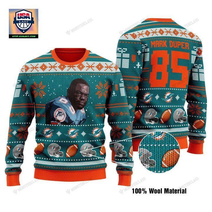 Miami Dolphins Shop - Mark Duper 85 Miami Dolphins Nfl Christmas Sweater