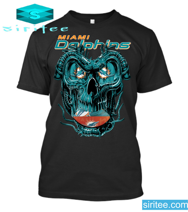 Miami Dolphins Shop - Dragonskull Miami Dolphins T Shirt