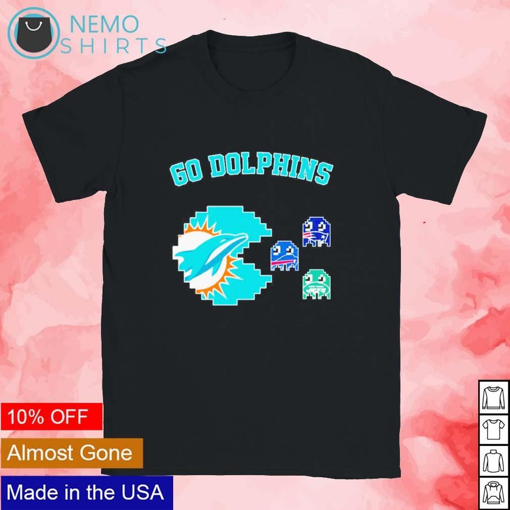 Miami Dolphins Shop - Go Miami Dolphins Pacman Patriots Bills and Jets shirt