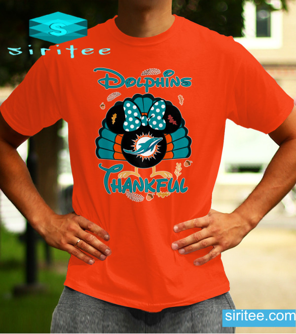 Miami Dolphins Shop - Miami Dolphins Minnie Thanksgiving T Shirt