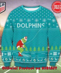 NFL-Miami-Dolphins-x-The-Grinch-Snowflakes-Ugly-Christmas-Sweater