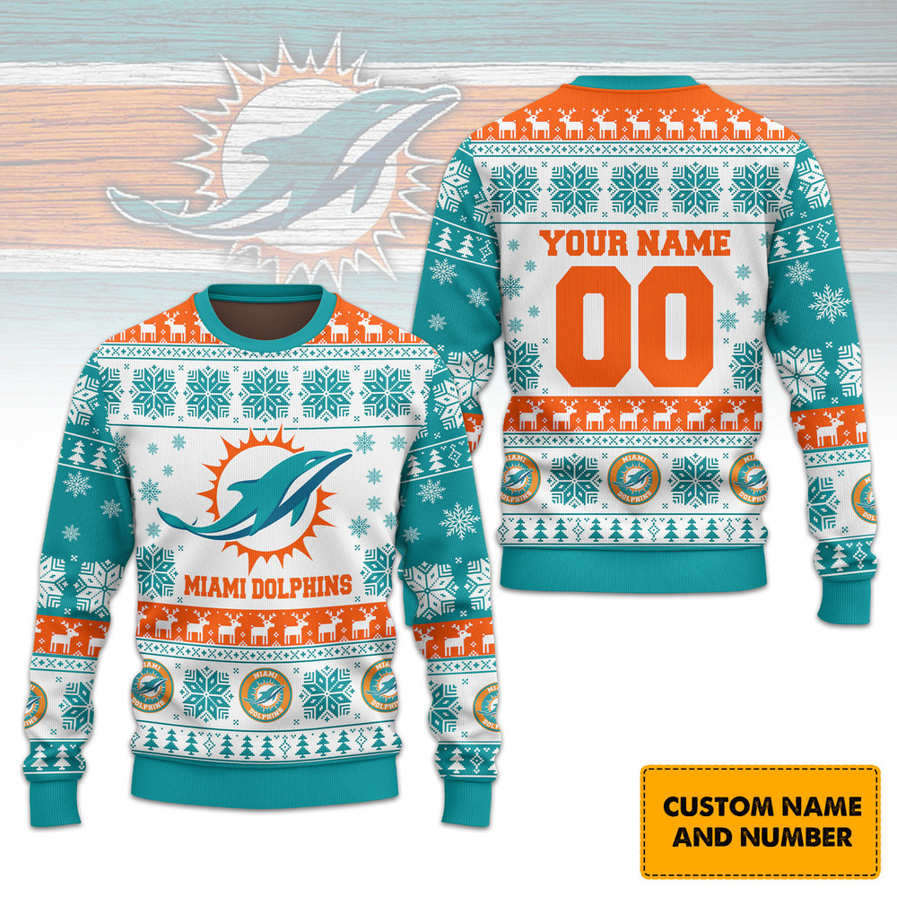 Miami Dolphins Shop - Fabulous Miami Dolphins Ugly Christmas Sweater 2023 4