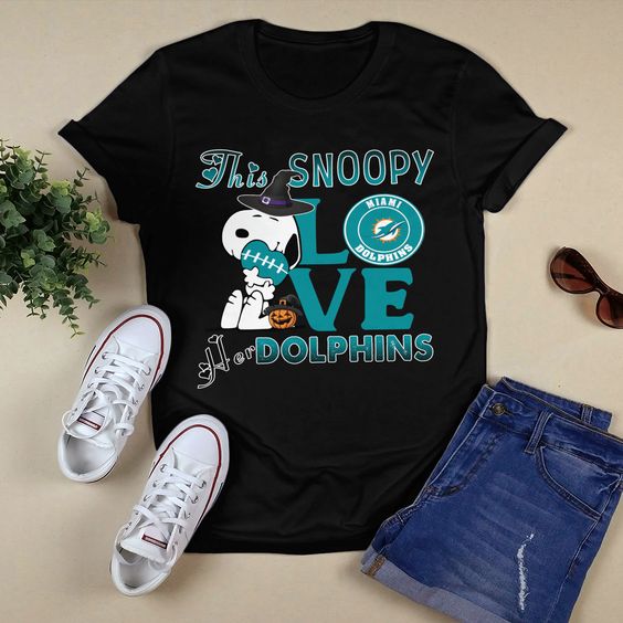Miami Dolphins Shop - Football Shirt This SNOOPY Love Her Dolphins T shirt