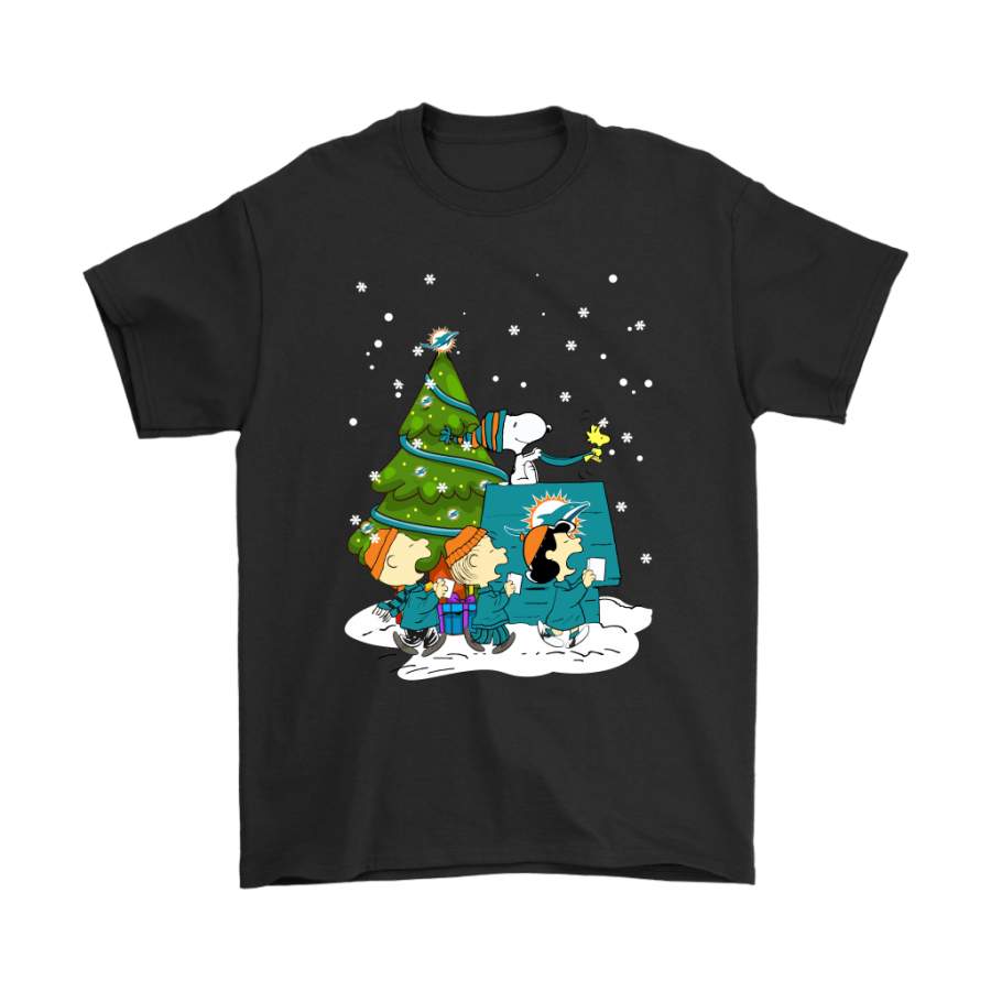 Miami Dolphins Shop - Miami Dolphins Are Coming To Town Snoopy Christmas Shirts