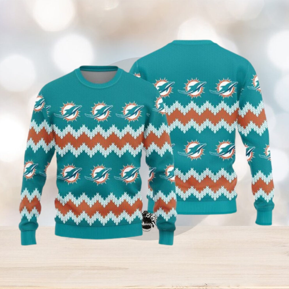 Miami Dolphins Shop - Miami Dolphins Christmas Pattern Ugly Christmas Sweater