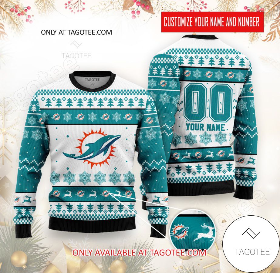 Miami Dolphins Shop - Miami Dolphins Custom Ugly Christmas Sweater