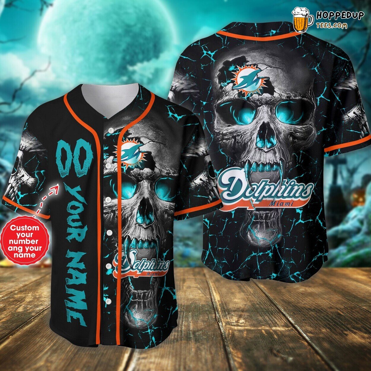 Miami Dolphins Shop - Miami Dolphins Distinctive Style 3D Personalized NFL Baseball Jersey Shirt