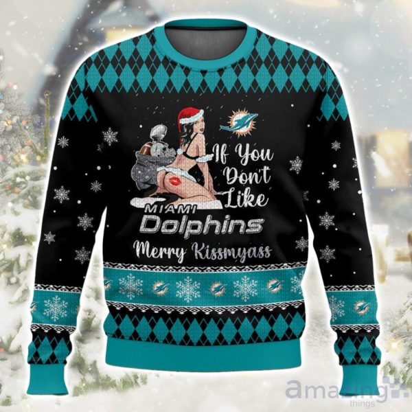 Miami Dolphins Shop - Miami Dolphins Kissmyass Ugly Christmas Sweater