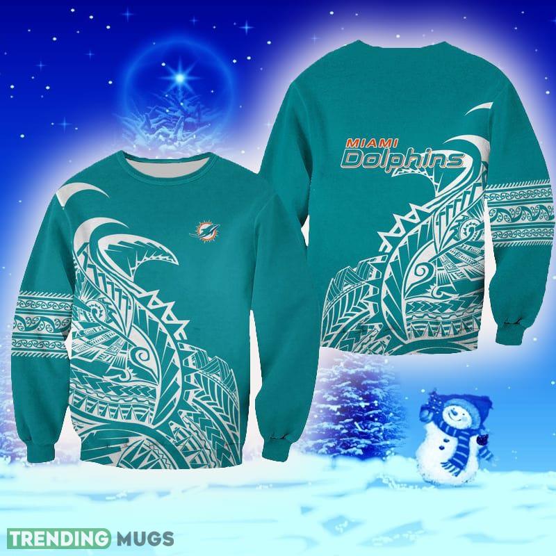 Miami Dolphins Shop - Miami Dolphins Neckline Ugly Sweater Christmas Gift 4