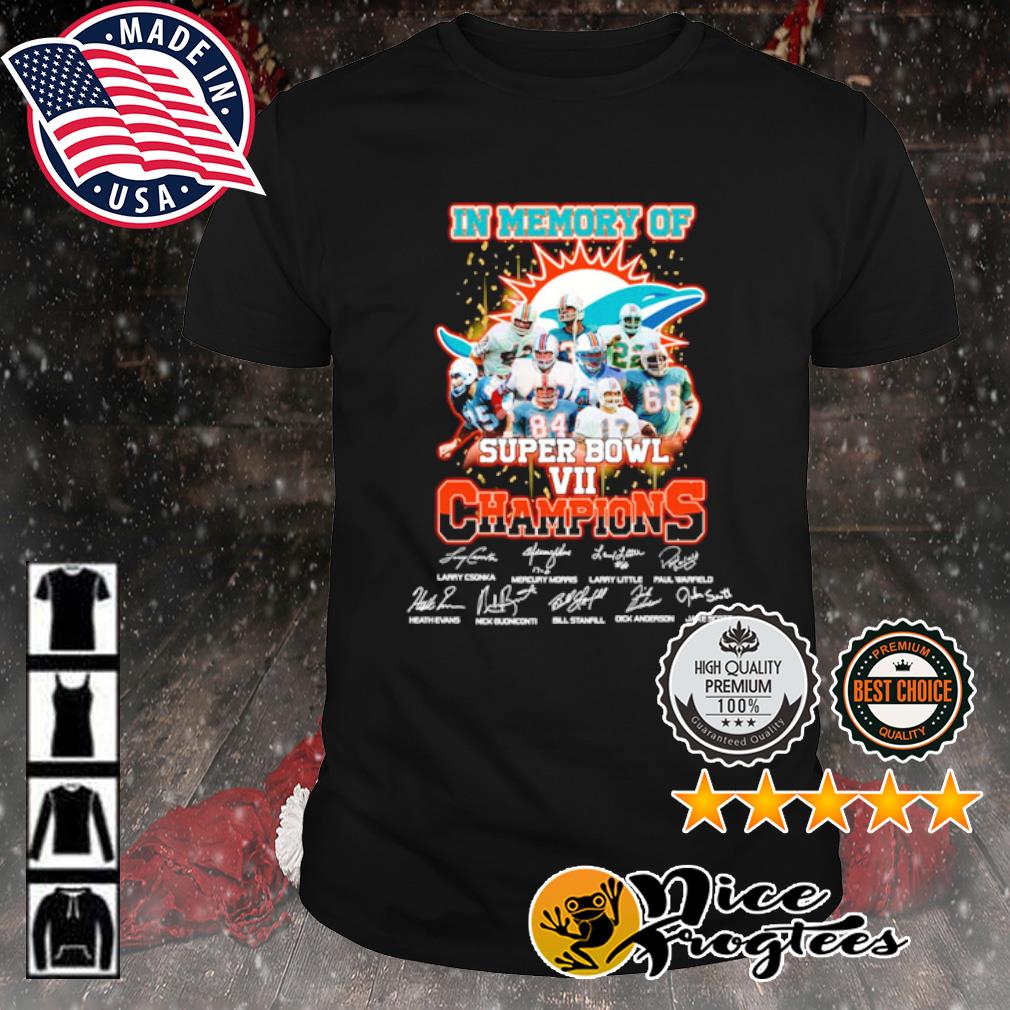 Miami Dolphins Shop - Miami Dolphins in memory of super bowl VII champions signatures shirt