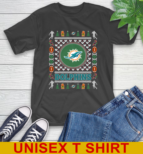 Miami Dolphins Shop - NFL Miami Dolphins T Shirt Merry Christmas