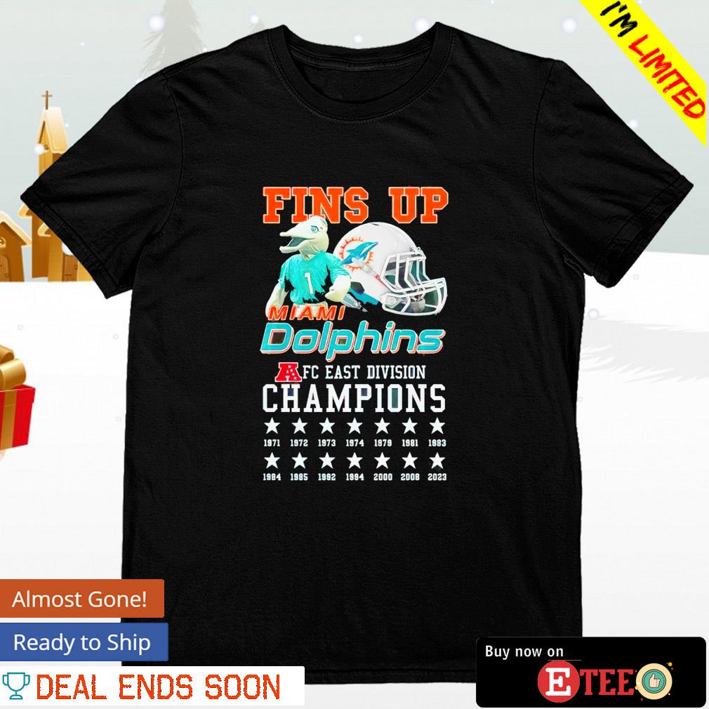 Miami Dolphins Shop - Miami Dolphins AFC East Division Champions Fins up shirt