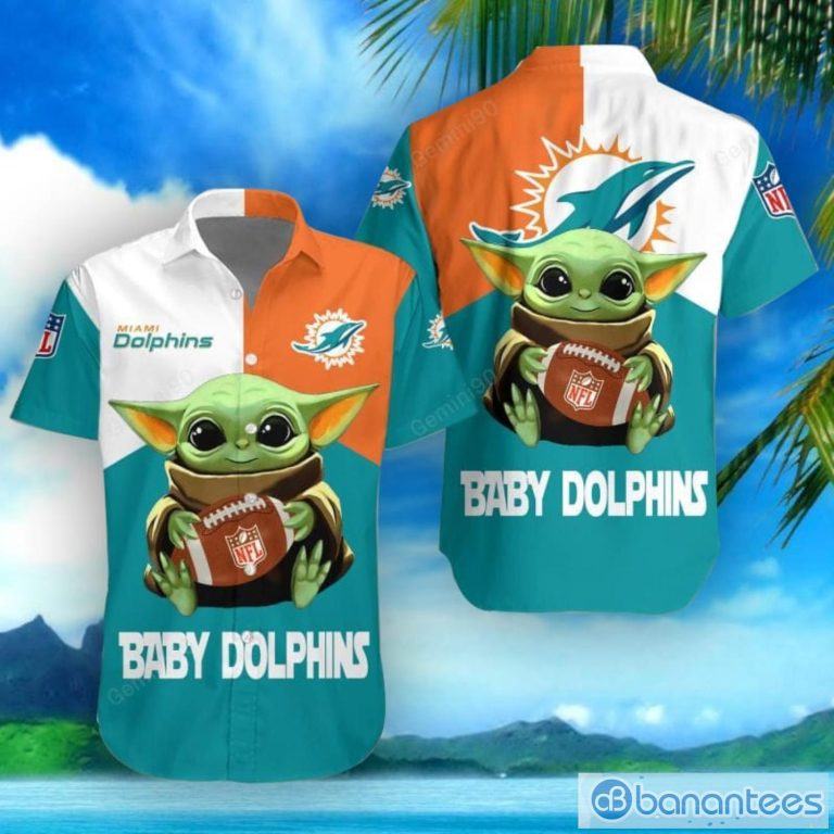 Miami Dolphins Shop - Miami Dolphins Baby Yoda Hawaiian Shirt Cute Gift